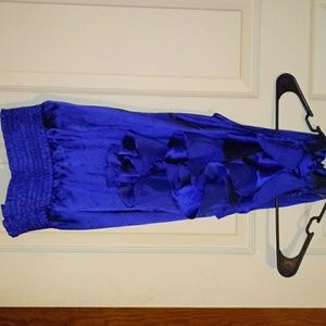 Rue 21 Blue Ruffled dres shirt.Barely worn